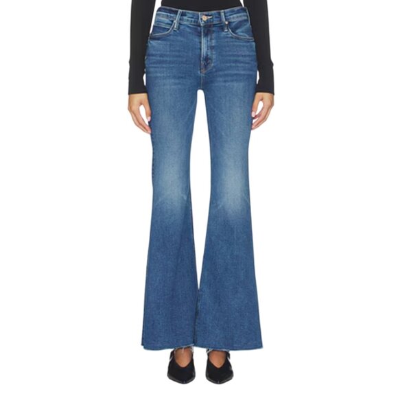 Mother the Super Cruiser Flare Jeans Womens 31 Blue Going Full Circle High Rise - Picture 15 of 15